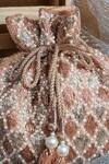 Buy_Nayaab By Sonia_Pink Pearls Cruzado Silver Blush Potli Bag _Online_at_Aza_Fashions