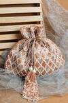 Buy_Nayaab By Sonia_Pink Pearls Cruzado Silver Blush Potli Bag _at_Aza_Fashions
