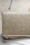 Nayaab By Sonia_Silver Tassels, Beads, Embroidery Salli En Vie Kasse Clutch _Online_at_Aza_Fashions