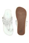 Shop_The Madras Trunk_Haiku Rang White Kolhapuri Flats _at_Aza_Fashions