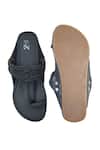 Shop_The Madras Trunk_Black Haiku Rang Kolhapuri Flats _at_Aza_Fashions
