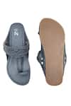 Shop_The Madras Trunk_Gray Handcrafted Kolhapuri Flats _at_Aza_Fashions