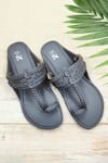 Buy_The Madras Trunk_Gray Handcrafted Kolhapuri Flats _at_Aza_Fashions