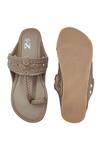 Shop_The Madras Trunk_Taupe Haiku Kolhapuri Flats In _at_Aza_Fashions