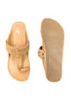 Shop_The Madras Trunk_Tan Kolhapuri Flat Sandals _at_Aza_Fashions