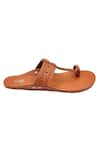 The Madras Trunk_Tan Kolhapuri Flat Sandals _Online_at_Aza_Fashions