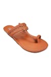 Buy_The Madras Trunk_Tan Kolhapuri Flat Sandals _Online_at_Aza_Fashions