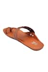 Shop_The Madras Trunk_Tan Kolhapuri Flat Sandals _Online_at_Aza_Fashions