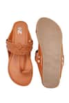 Shop_The Madras Trunk_Tan Kolhapuri Flat Sandals _at_Aza_Fashions