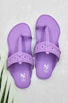 Buy_The Madras Trunk_Lavender Kolhapuri Flats  _at_Aza_Fashions