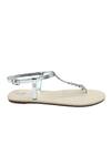 Buy_The Madras Trunk_Rosse Off White Silver Flats _Online_at_Aza_Fashions