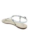 Shop_The Madras Trunk_Rosse Off White Silver Flats _Online_at_Aza_Fashions
