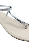 The Madras Trunk_Rosse Off White Silver Flats _at_Aza_Fashions