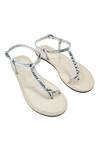 Buy_The Madras Trunk_Rosse Off White Silver Flats 