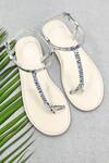 Buy_The Madras Trunk_Rosse Off White Silver Flats _at_Aza_Fashions
