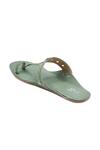 The Madras Trunk_Olive Green Kolhapuri Flats _Online_at_Aza_Fashions