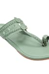 Buy_The Madras Trunk_Olive Green Kolhapuri Flats 