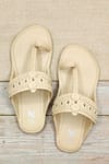 Buy_The Madras Trunk_Beige Kolhapuri Flats _at_Aza_Fashions