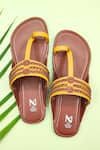 Buy_The Madras Trunk_Yellow Kolhapuri Flat Sandals _at_Aza_Fashions