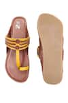 Shop_The Madras Trunk_Yellow Kolhapuri Flat Sandals _at_Aza_Fashions