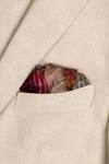 Buy_UNALLUME by Nisha_Multi Color Sunset Spectrum Silk Pocket Square _at_Aza_Fashions