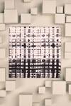 Shop_UNALLUME by Nisha_Black Monochrome Fusion Silk Pocket Square _at_Aza_Fashions