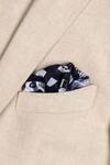 Buy_UNALLUME by Nisha_Black Monochrome Fusion Silk Pocket Square _at_Aza_Fashions