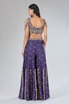 Shop_Payal Singhal_Purple Embroidered Blouse And Sharara Set _at_Aza_Fashions