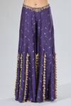 Buy_Payal Singhal_Purple Embroidered Blouse And Sharara Set _Online_at_Aza_Fashions
