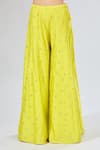 Payal Singhal_Green Jaal Embroidered Yellow Top And Sharara Set _Online_at_Aza_Fashions