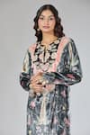 Payal Singhal_Multi Color Embroidered Floral Vine Pattern Kaftan _Online_at_Aza_Fashions