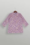 Buy_TINY PANTS_Purple Zari Kurta Jacket Set For Boys _Online_at_Aza_Fashions