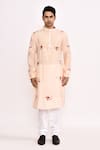 Buy_Arihant Rai Sinha_Cream Cotton Printed Long Kurta _Online_at_Aza_Fashions