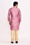 Shop_Arihant Rai Sinha_Pink Silk Blend Long Kurta _at_Aza_Fashions