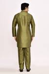 Shop_Arihant Rai Sinha_Green Silk Blend Kurta Set _at_Aza_Fashions