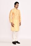 Buy_Arihant Rai Sinha_Yellow Cotton, Silk Printed Kurta Set 