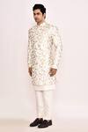 Arihant Rai Sinha_White Embroidery Floral Sherwani _Online_at_Aza_Fashions