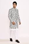 Arihant Rai Sinha_White Floral Print Sherwani _Online_at_Aza_Fashions