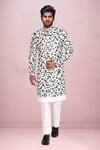 Buy_Arihant Rai Sinha_White Floral Print Sherwani _at_Aza_Fashions