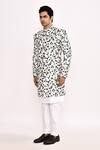 Arihant Rai Sinha_White Floral Print Sherwani _at_Aza_Fashions