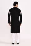 Shop_Arihant Rai Sinha_Black Embroidery Long Kurta _at_Aza_Fashions