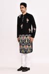 Arihant Rai Sinha_Black Embroidery Long Kurta _Online_at_Aza_Fashions