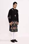 Buy_Arihant Rai Sinha_Black Embroidery Long Kurta _Online_at_Aza_Fashions