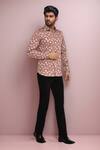 Buy_Arihant Rai Sinha_Mauve Cotton Printed Casual Shirt _at_Aza_Fashions