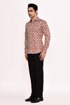 Arihant Rai Sinha_Mauve Cotton Printed Casual Shirt _at_Aza_Fashions