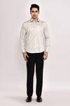 Arihant Rai Sinha_White Printed Casual Shirt _at_Aza_Fashions