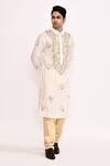 Buy_Arihant Rai Sinha_Off White Embroidered Long Kurta _Online_at_Aza_Fashions