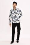 Arihant Rai Sinha_Gray Cotton Light Grey Printed Casual Shirt _at_Aza_Fashions