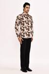 Arihant Rai Sinha_Cream Cotton Printed Casual Shirt _Online_at_Aza_Fashions