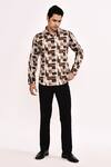 Arihant Rai Sinha_Cream Cotton Printed Casual Shirt _at_Aza_Fashions